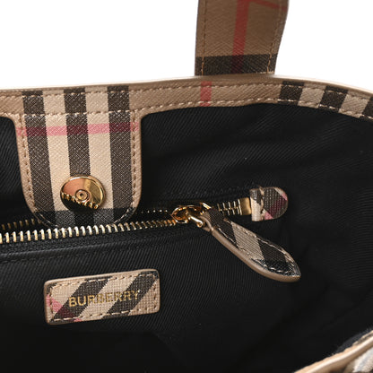 Burberry E-Canvas Check Daphne Tote Archive Beige 6 of 10