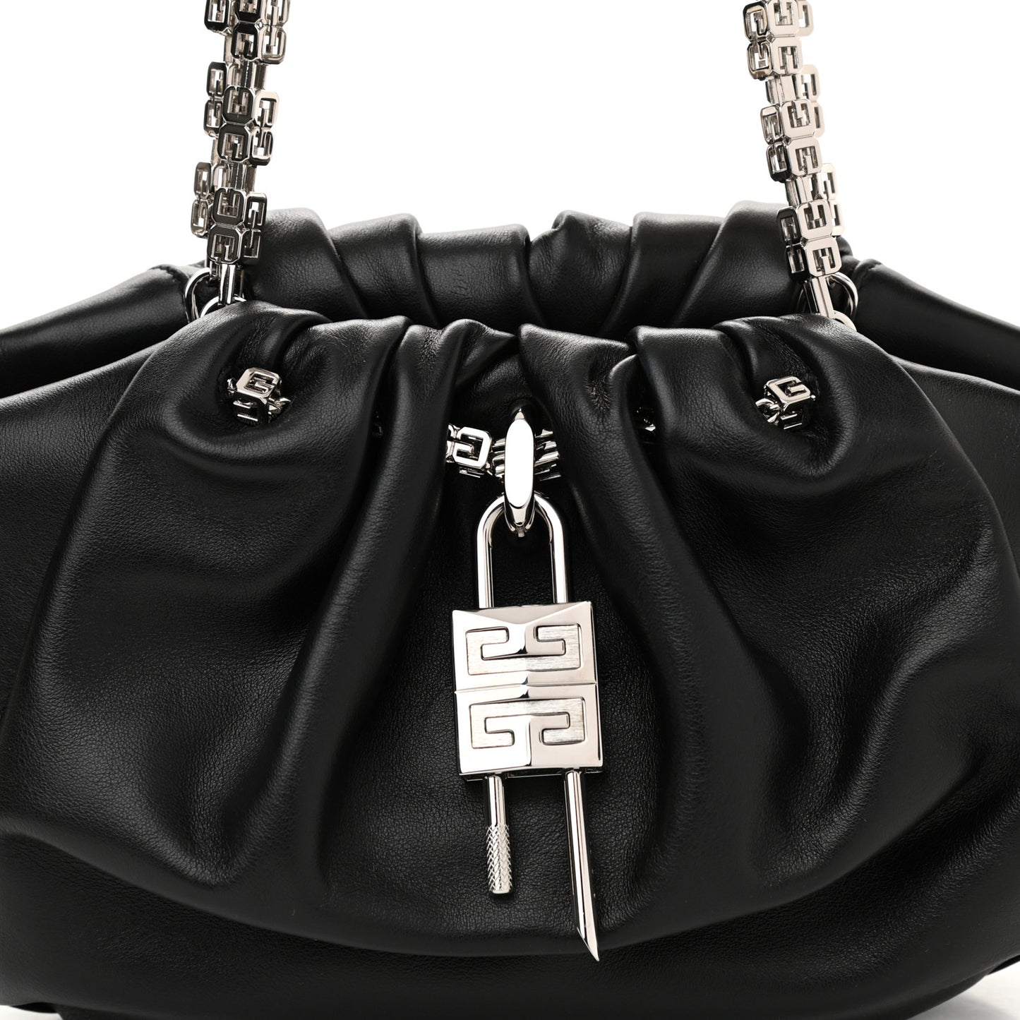 Calfskin Kenny Shoulder Bag Black