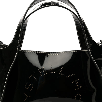Stella McCartney Patent East West Perforated Tote Black 7 of 9