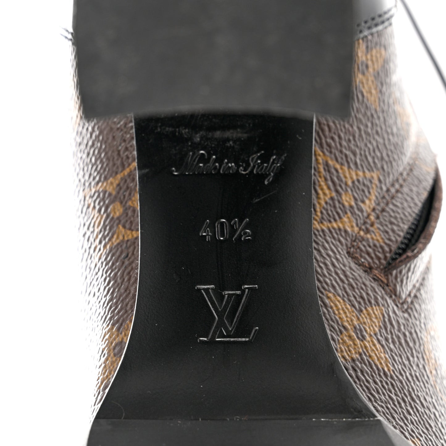 Patent Calfskin Monogram Star Trail Ankle Boots 40.5 Black