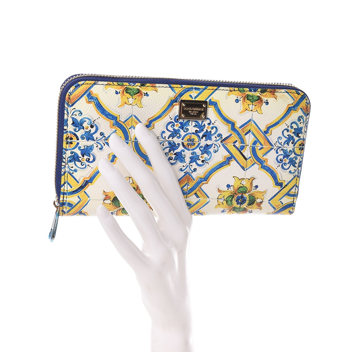 Dolce & Gabbana Dauphine Majolica Printed Zip Around Wallet Multicolor 2 of 7