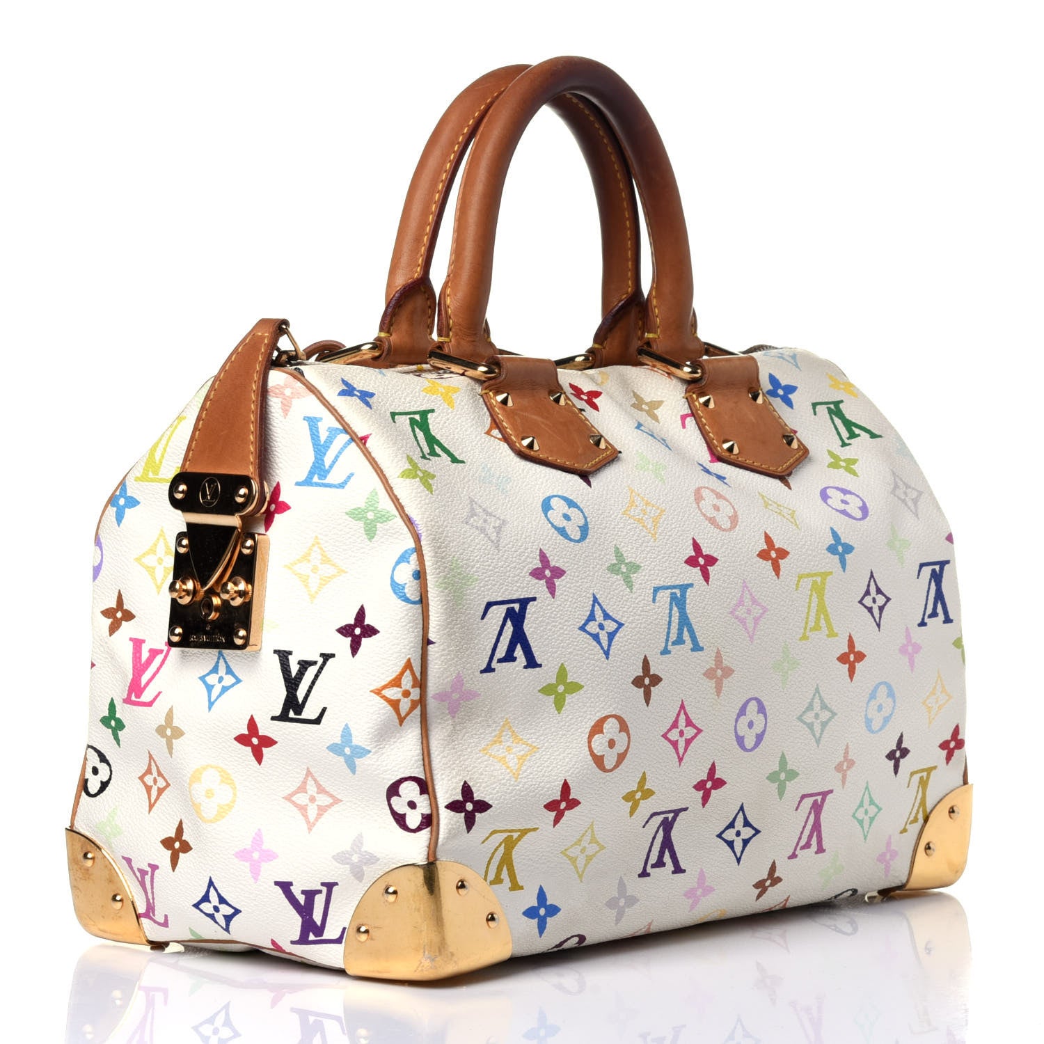 Louis Vuitton Monogram Multicolor Speedy 30 White 3 of 13