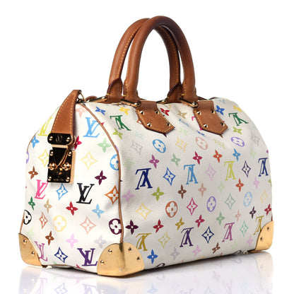 Louis Vuitton Monogram Multicolor Speedy 30 White 3 of 13