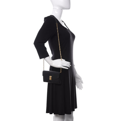 Celine Calfskin C Wallet On Chain Bag Black 2 of 10