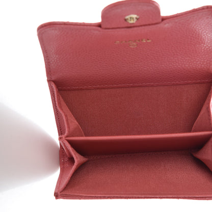 Chanel Caviar Quilted Flap Card Holder Pink 5 of 13