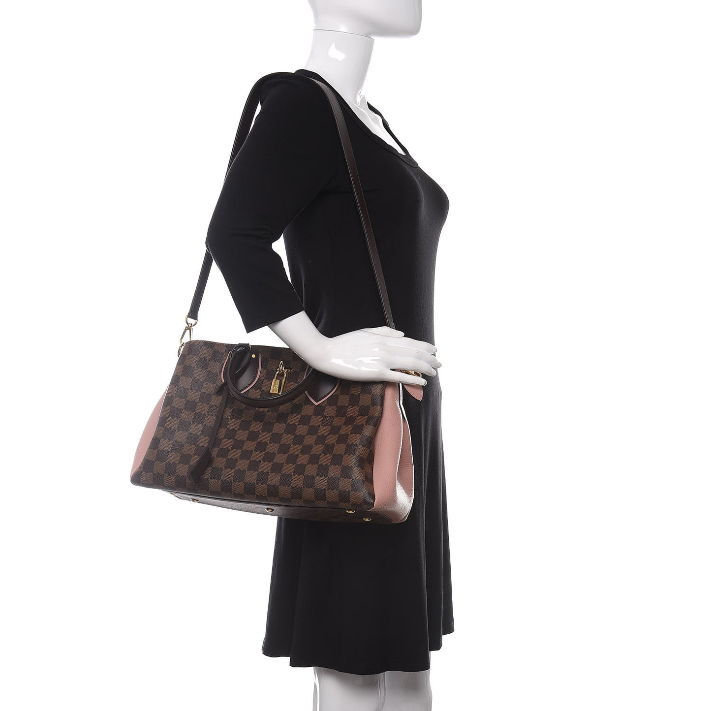 Cuir Taurillon Damier Ebene Normandy Magnolia