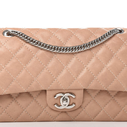 Chanel Washed Lambskin Quilted Medium Double Flap Bijoux Chain Pink 12 of 12