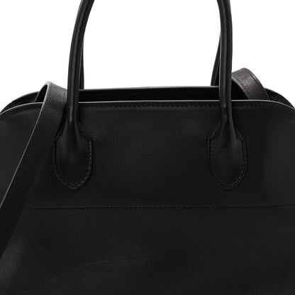 The Row Polished Saddle Calfskin Soft Margaux 12 Black 7 of 9