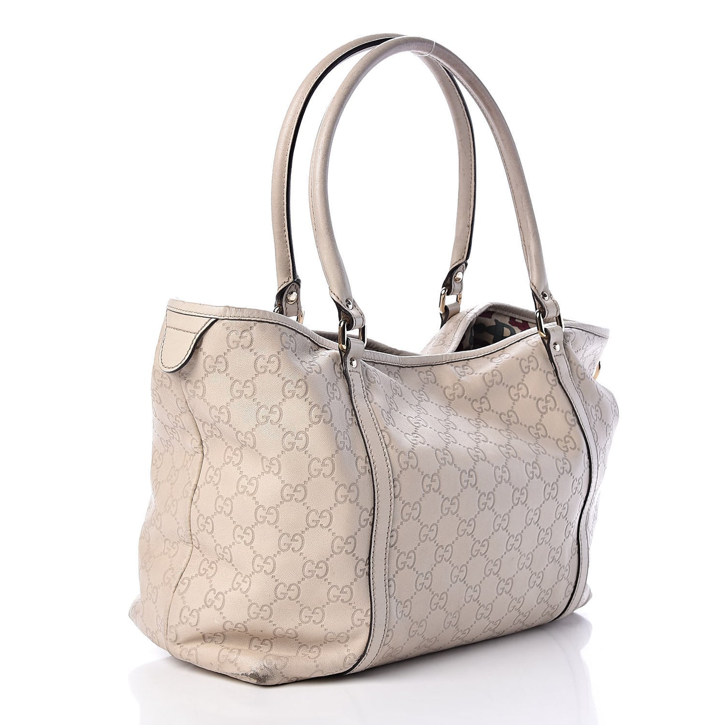 Guccissima Medium Joy Tote White