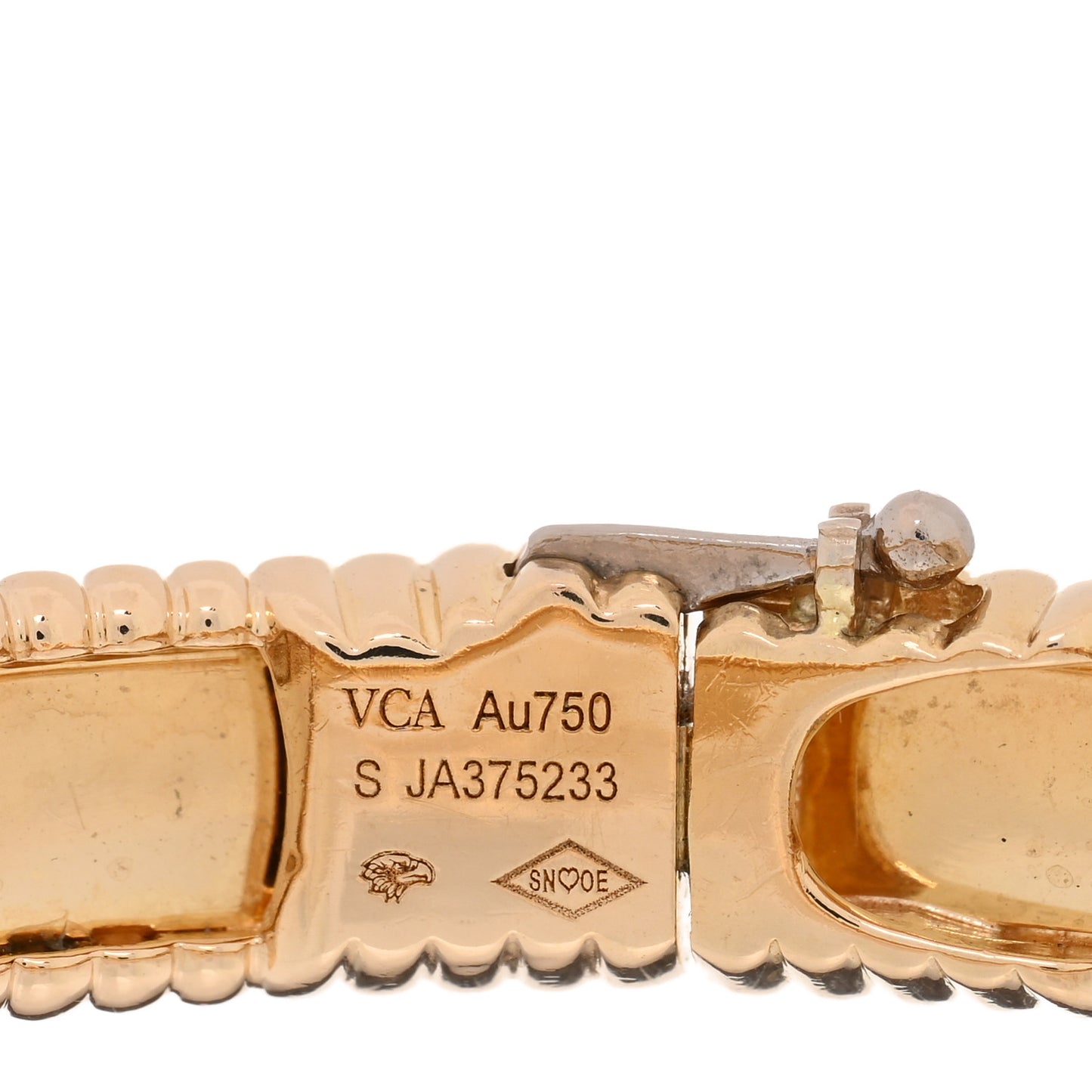18K Yellow Gold Perlee Signature Bangle Bracelet S