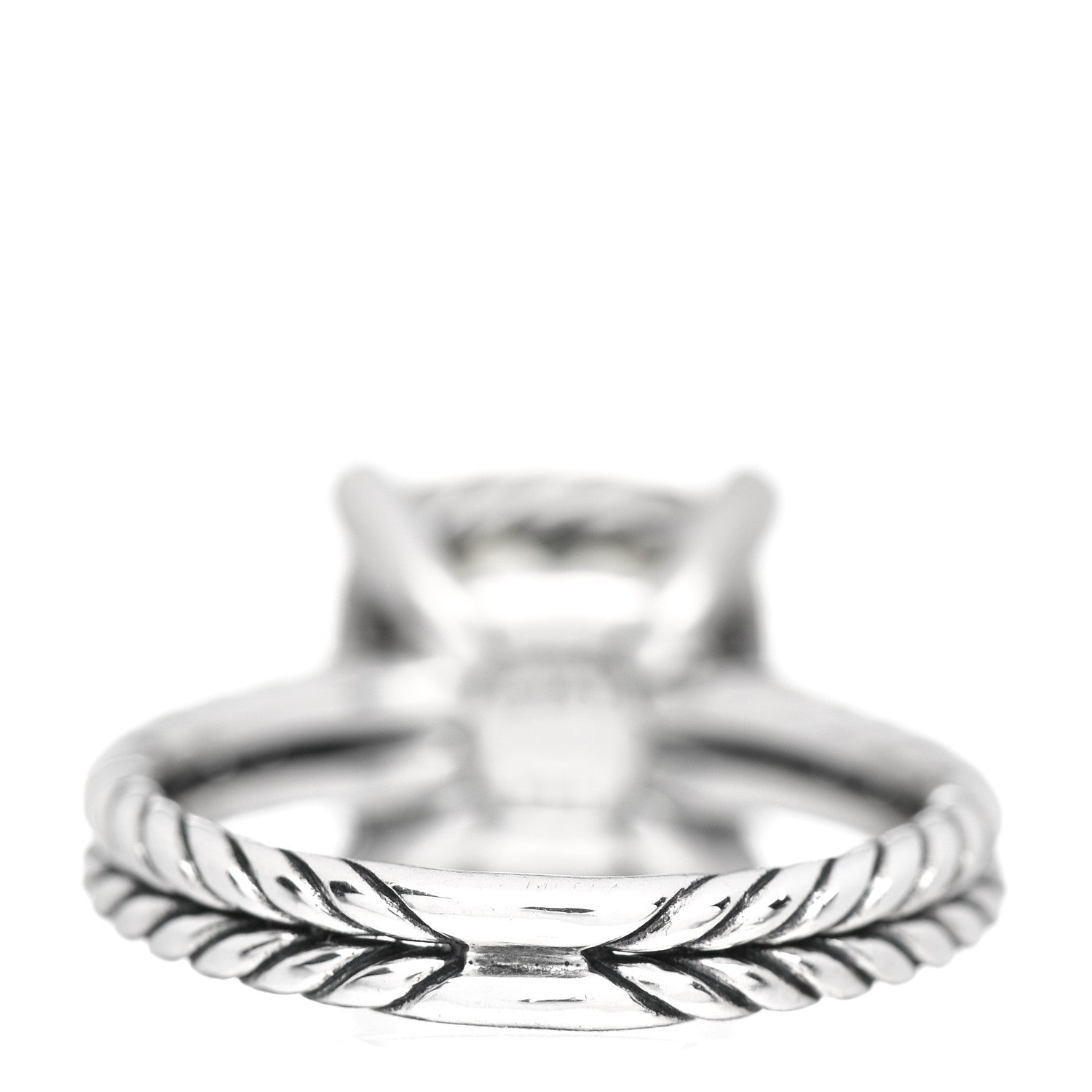 David Yurman Sterling Silver Diamond Lemon Citrine 11mm Chatelaine Ring 54 7 4 of 5