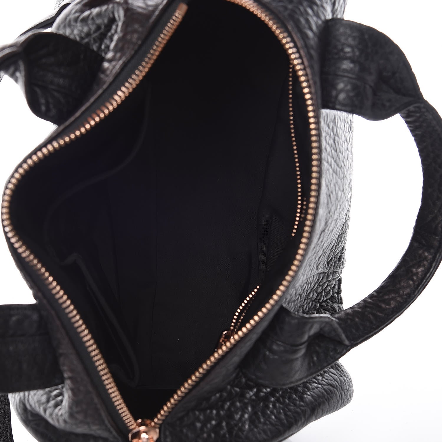 Alexander Wang Pebbled Lambskin Rocco Black Rose Gold Hardware 8 of 9