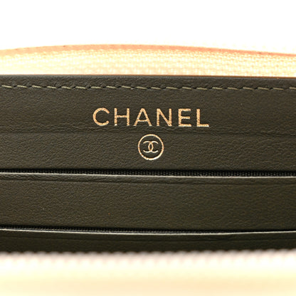 Chanel Caviar Quilted Small Boy Zip Around Wallet Beige 6 of 13