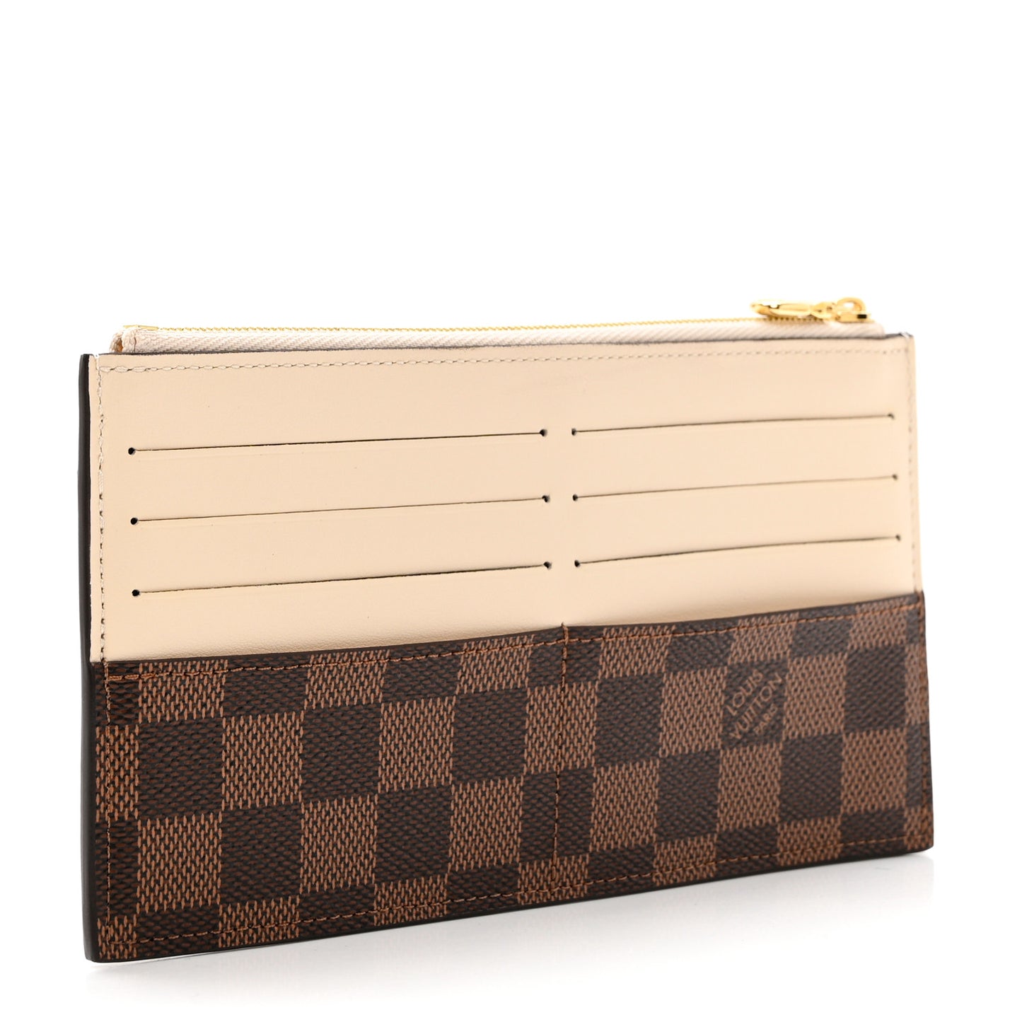 Damier Ebene Slim Purse Cream