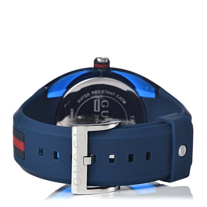 Gucci Stainless Steel Rubber 46mm Sync Web Quartz Watch Blue 4 of 8