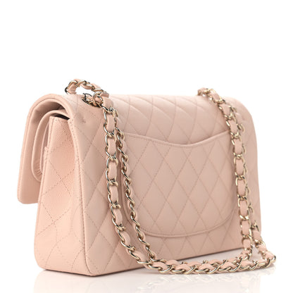 Chanel Caviar Quilted Medium Double Flap Light Beige 3 of 9
