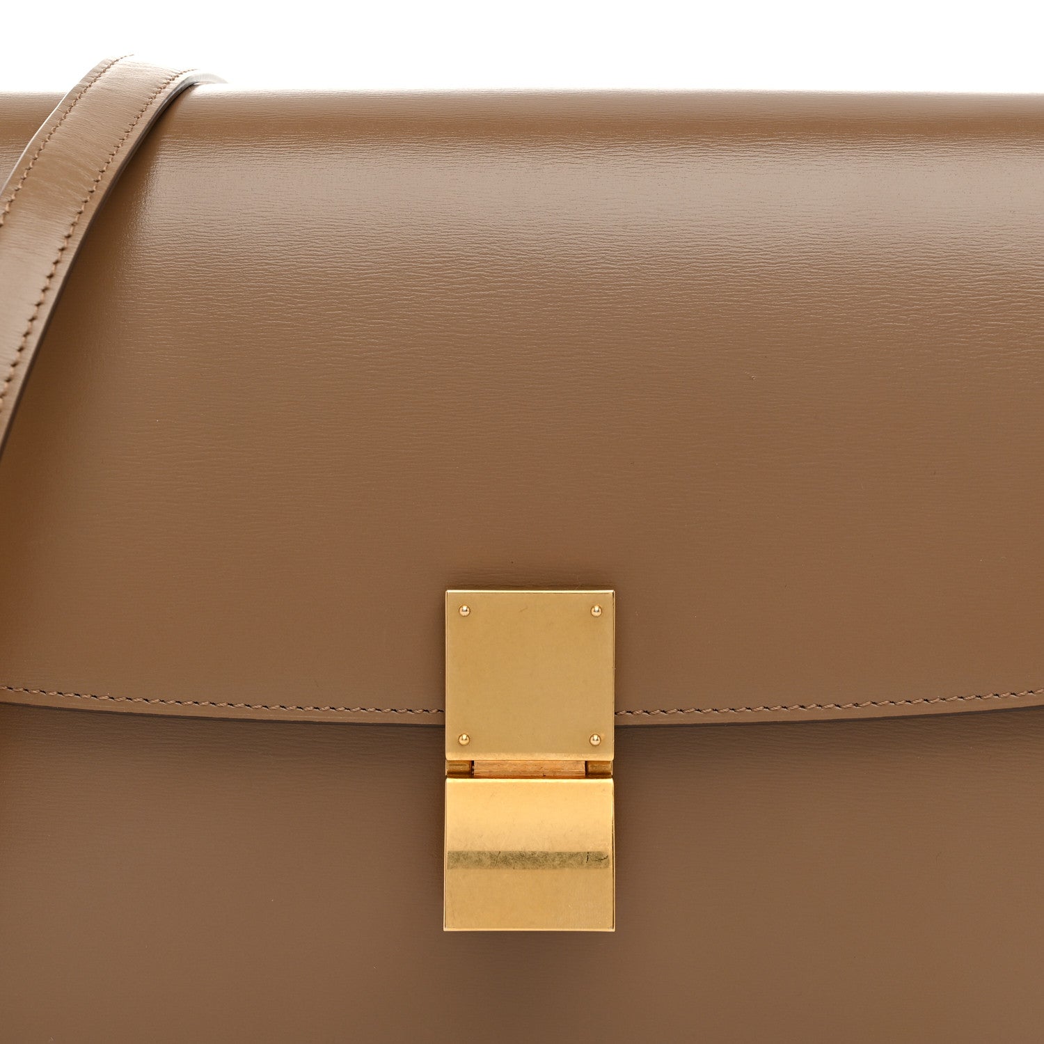 Celine Box Calfskin Medium Classic Box Flap Bag Taupe 8 of 10