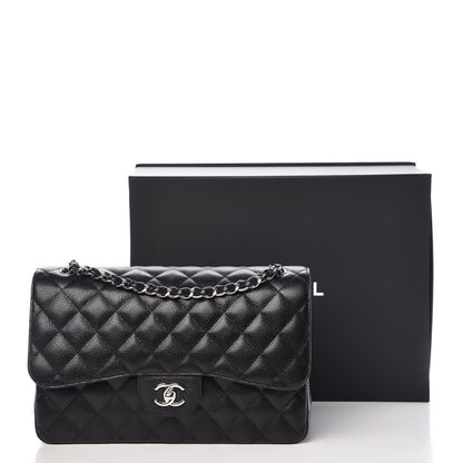 Chanel Caviar Quilted Jumbo Double Flap Black 8 of 8