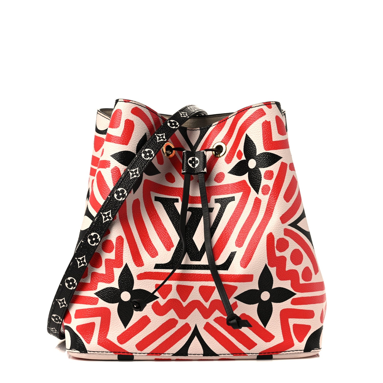 Louis Vuitton Monogram Giant Crafty NeoNoe MM Creme Rouge Black 1 of 8