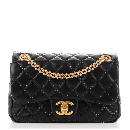 Chanel Lambskin Quilted Mini Studded Flap Black 1 of 9