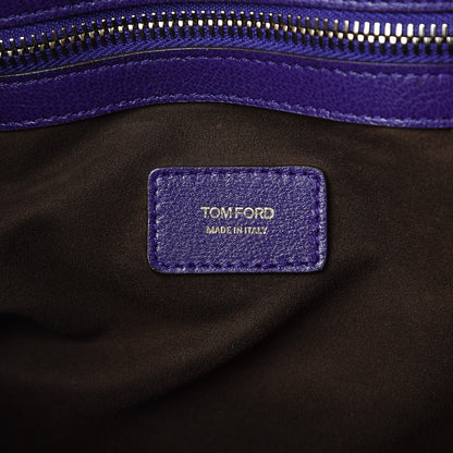 Tom Ford Calf Hair Medium Jennifer Trapeze Tote Purple 6 of 16