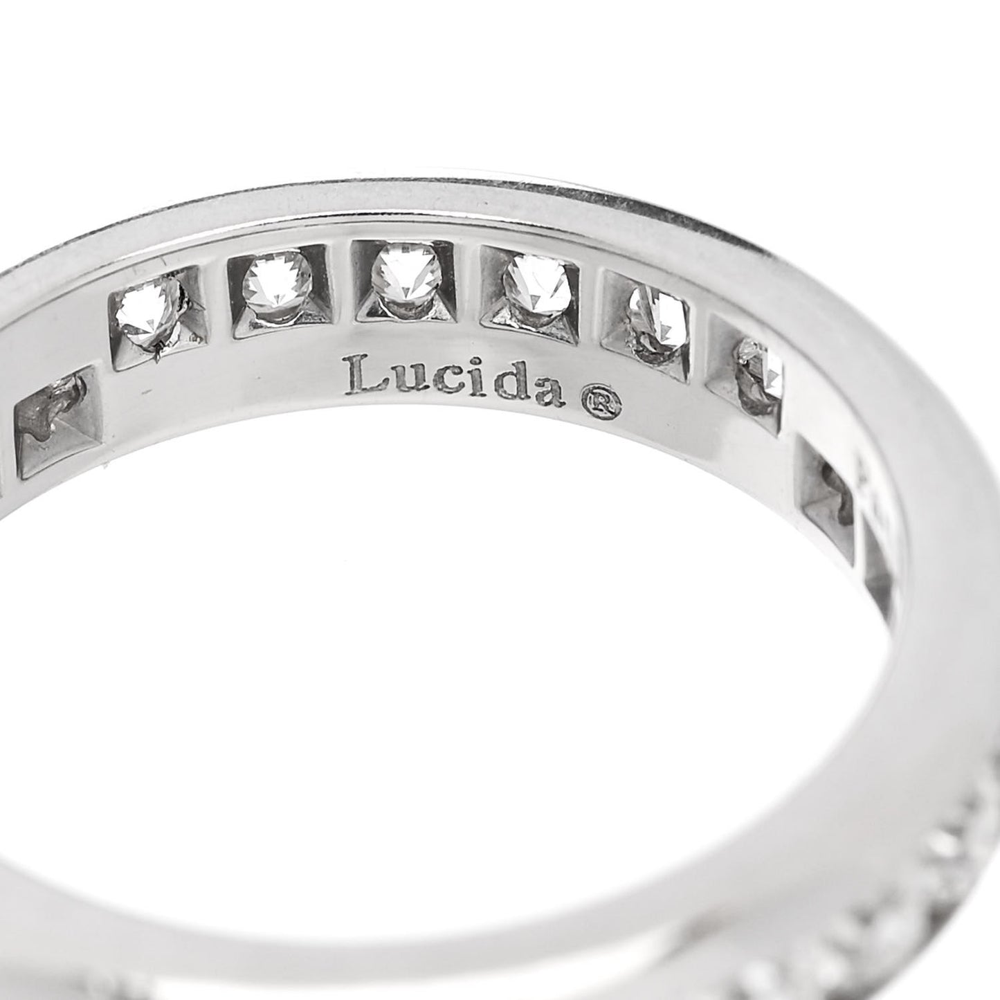 Platinum Diamond 4mm Lucida Full Circle Band Ring 48 4.5