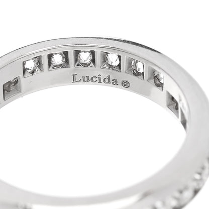 Tiffany Platinum Diamond 4mm Lucida Full Circle Band Ring 48 4.5 5 of 7