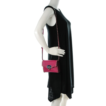 Valentino Garavani Vitello Mini Rockstud Flip Lock Crossbody Bag Deep Cyclamin 2 of 6