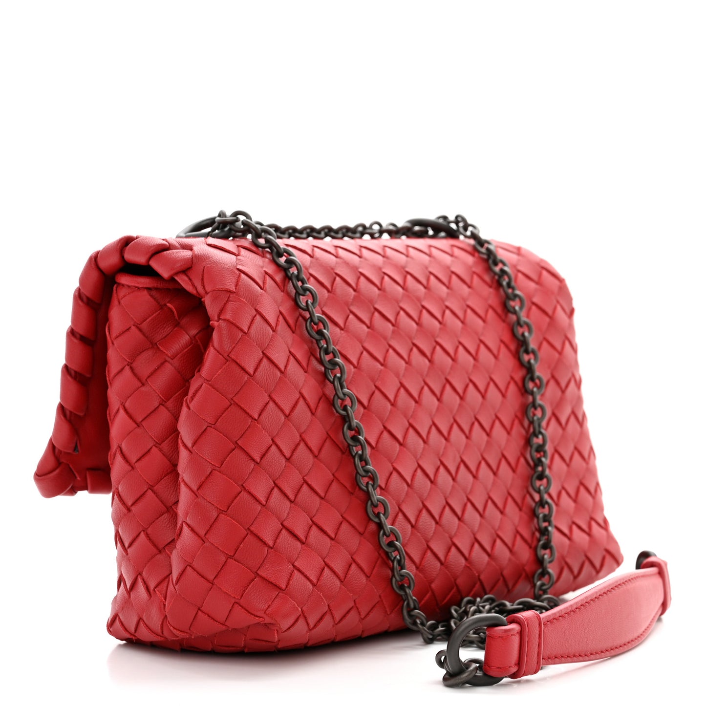 Nappa Intrecciato Baby Olimpia Shoulder Bag Vesuvio