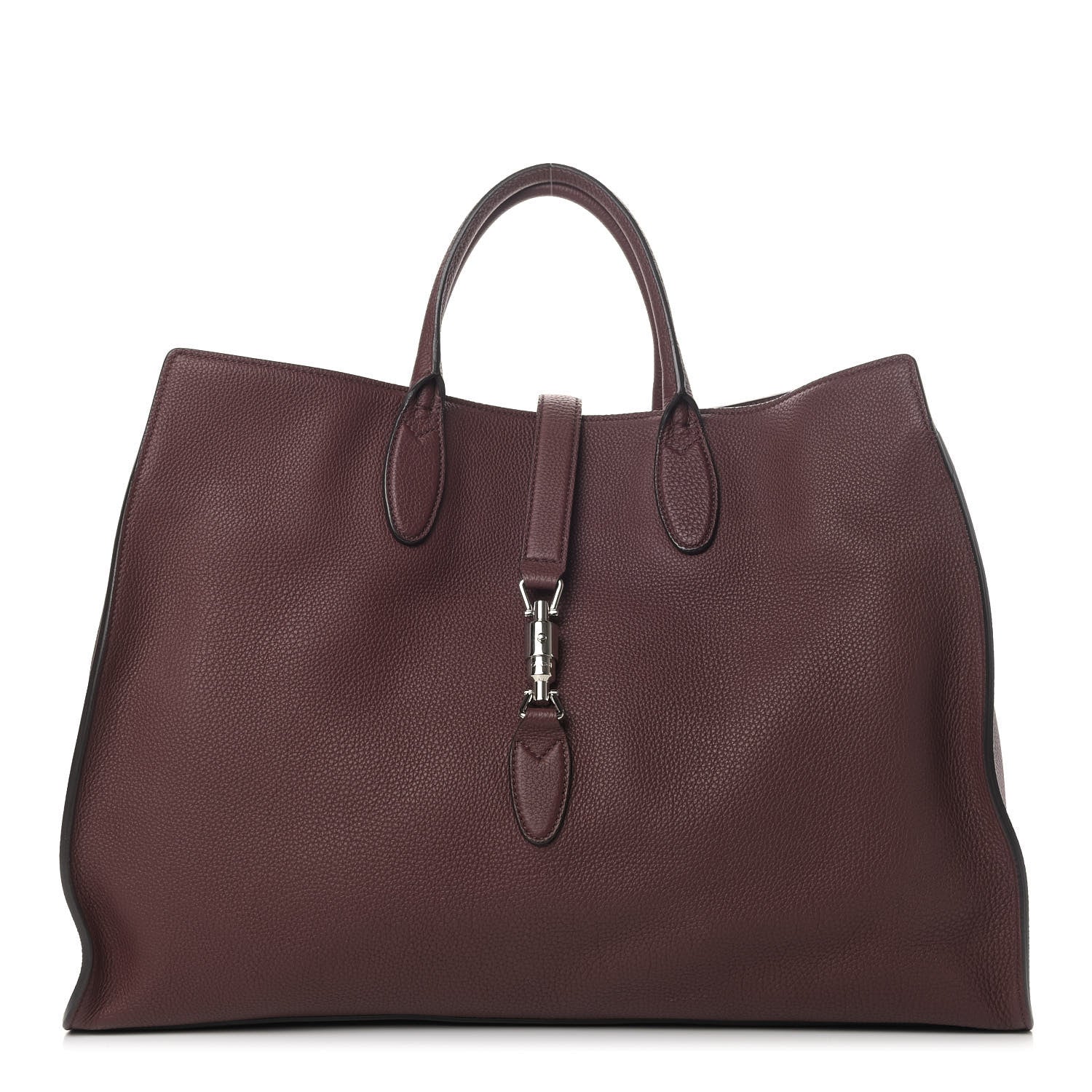 Gucci Soft Calfskin Large Jackie Top Handle Bag Bordeaux 1 of 9