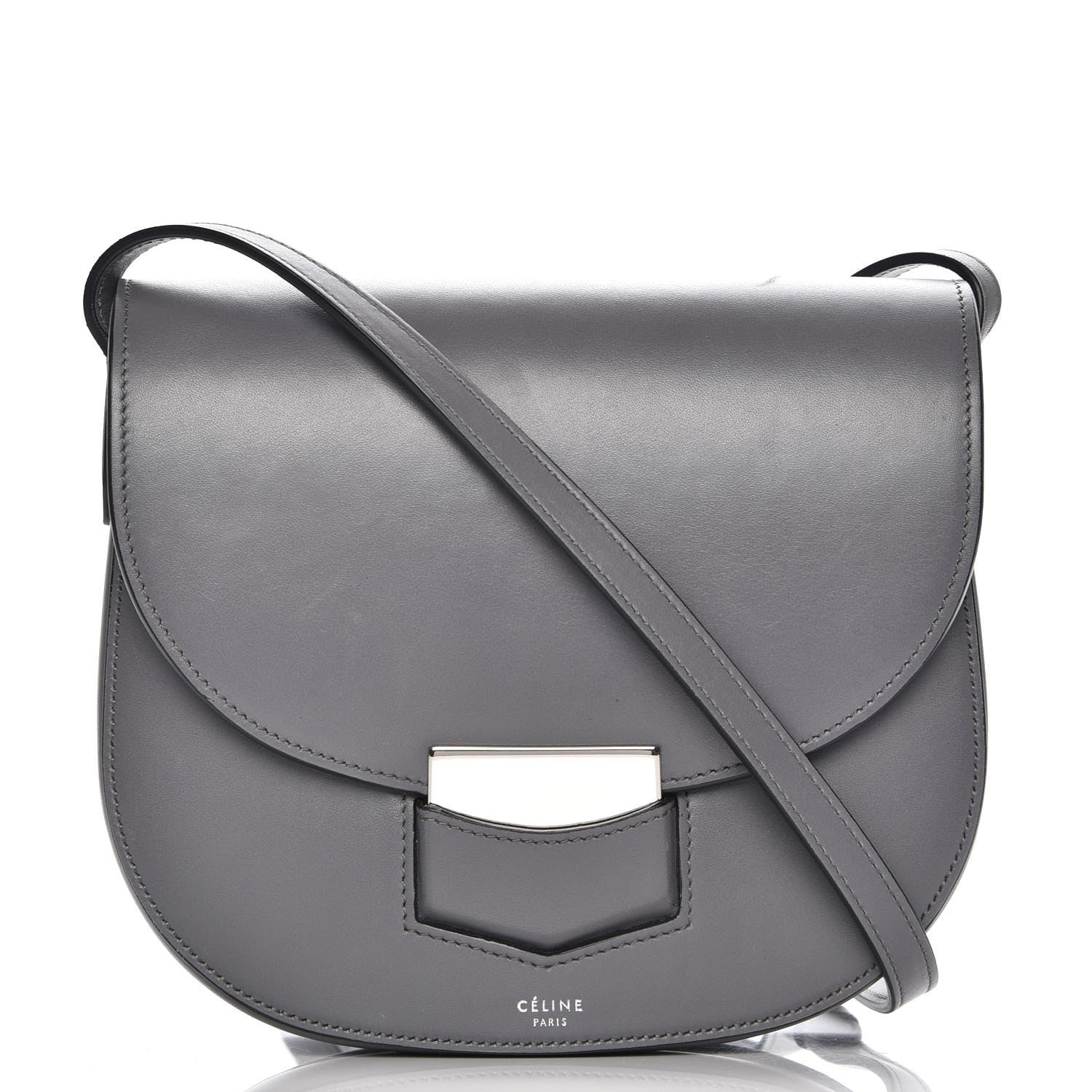Celine Smooth Calfskin Small Trotteur Storm 1 of 8