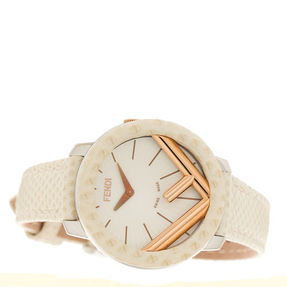 Fendi Stainless Steel Calfskin 28mm Run Away Quartz Watch Ivory 2 of 5
