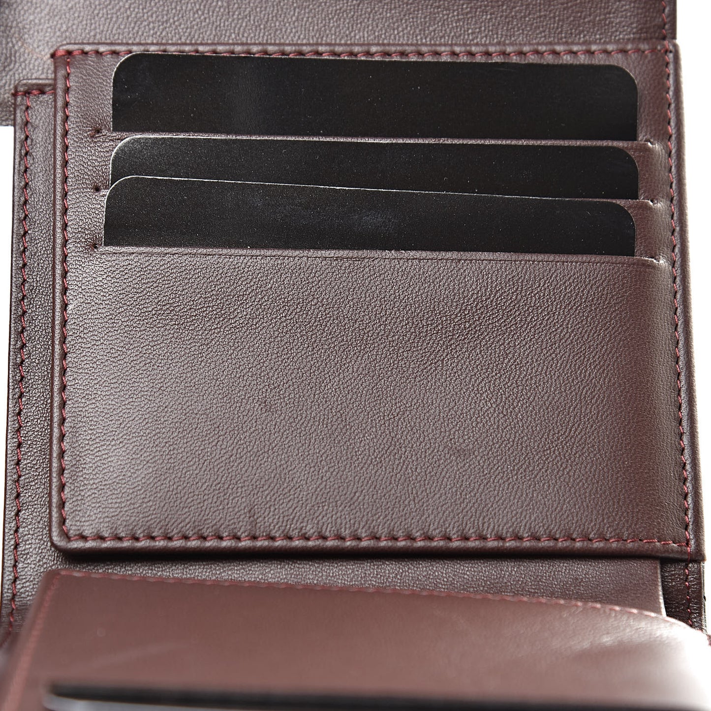 Lambskin Quilted Compact Flap Wallet Black