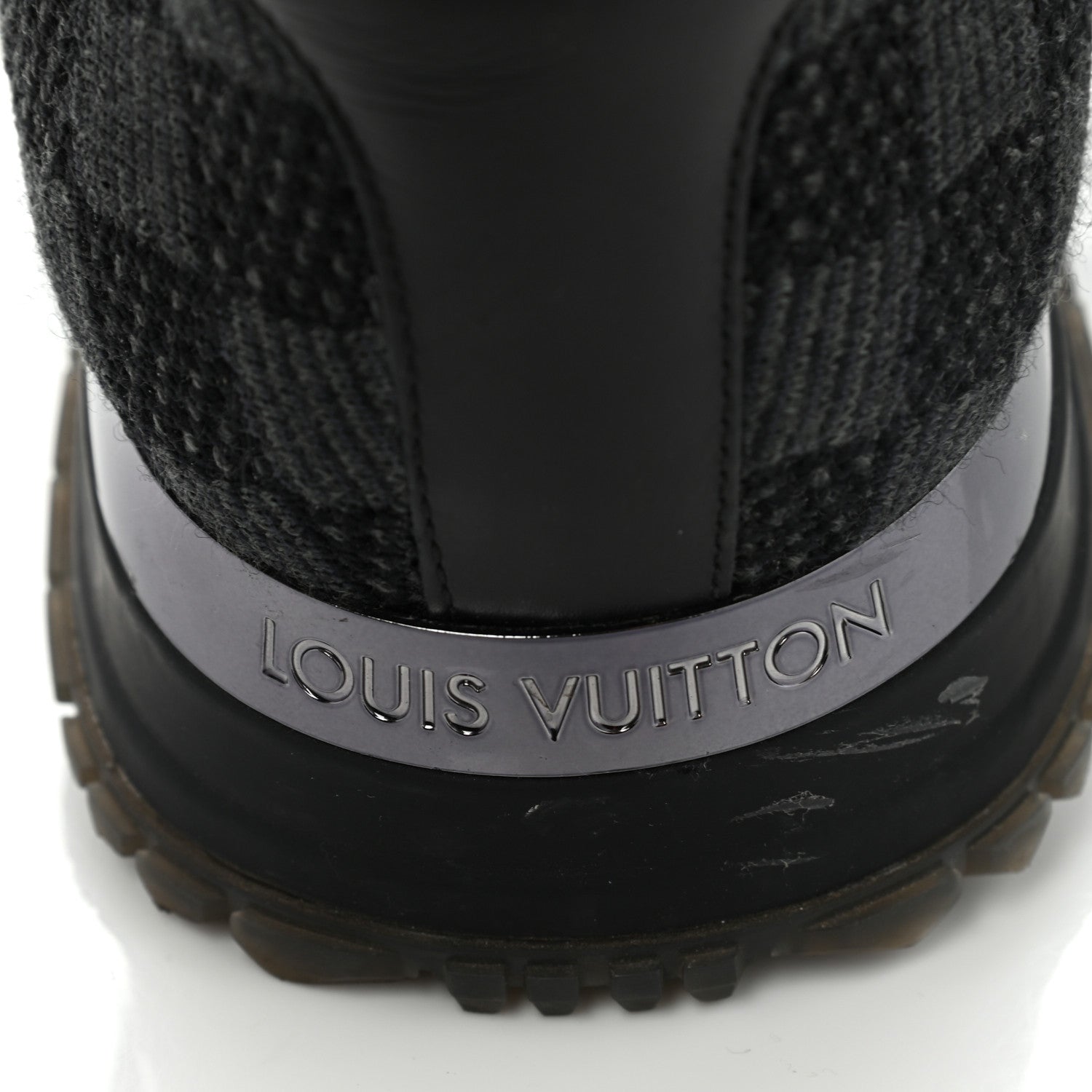 Louis Vuitton Calfskin Damier Run Away Sneakers 9.5 Graphite 10 of 12