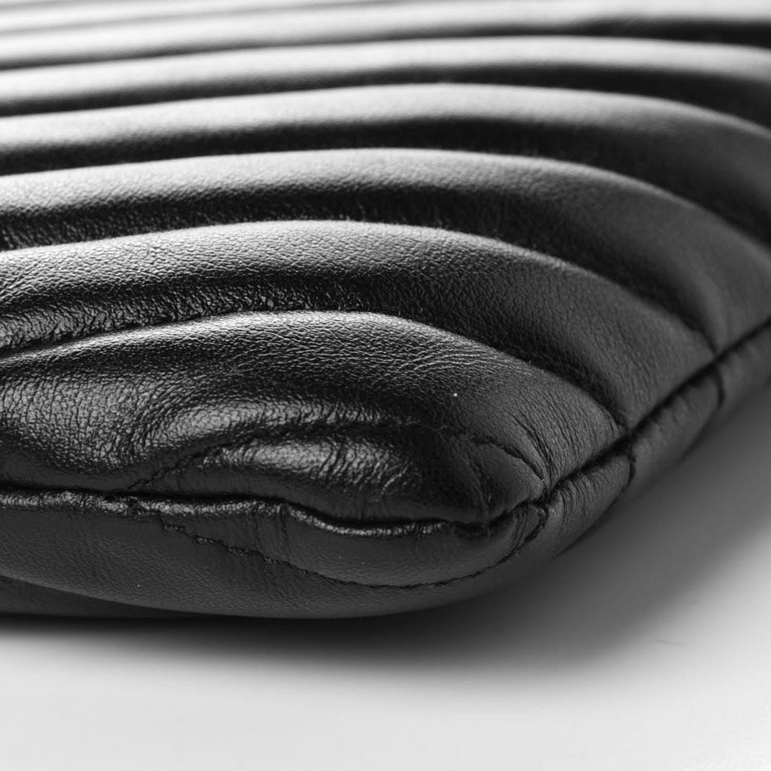 Saint Laurent Calfskin Matelasse Monogram Cassandre Tablet Pouch Black 10 of 11