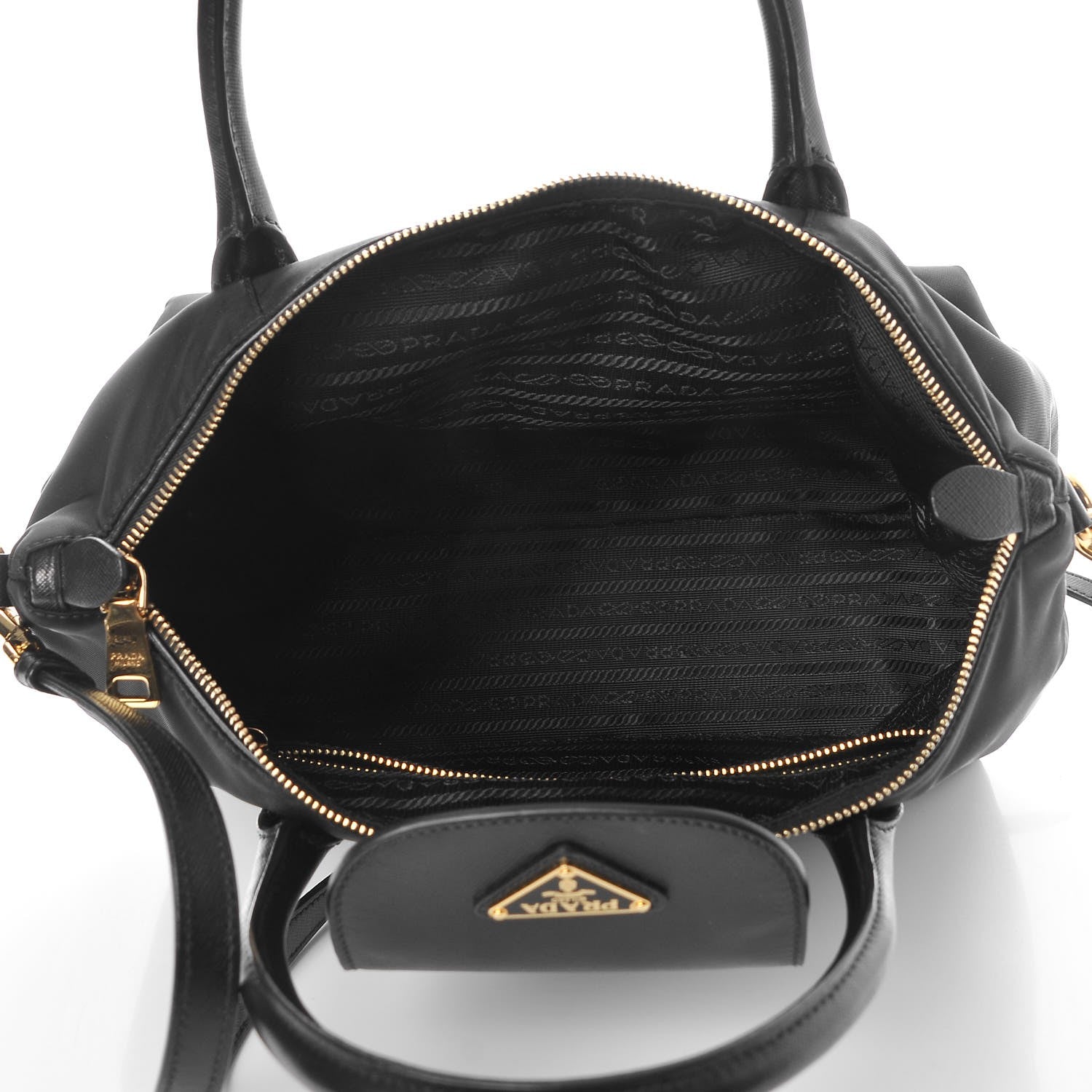 Prada Saffiano Tessuto Nylon Tote Black 5 of 7