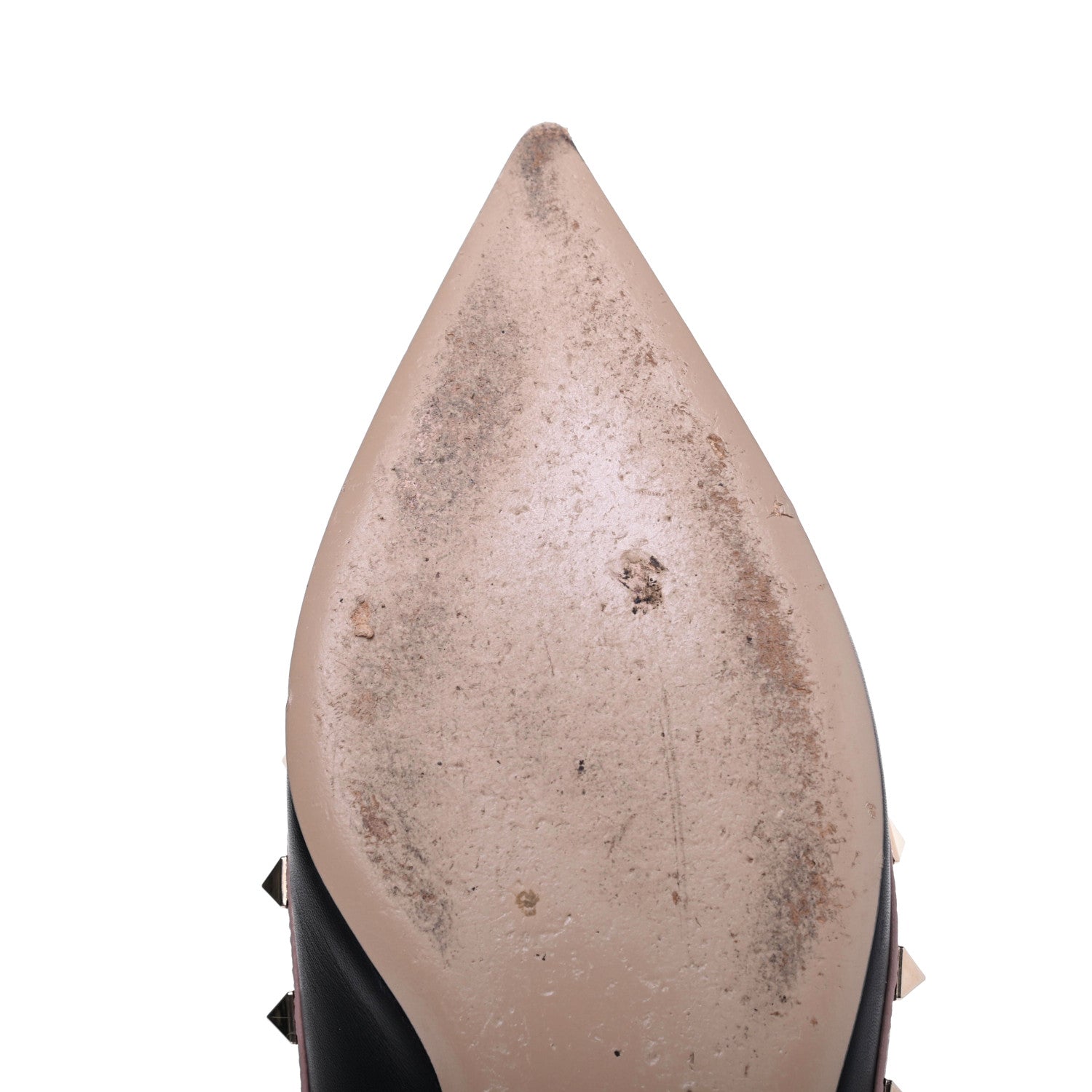 Valentino Garavani Nappa Rockstud Cage Ballerina Flats 38 Black Poudre 13 of 17