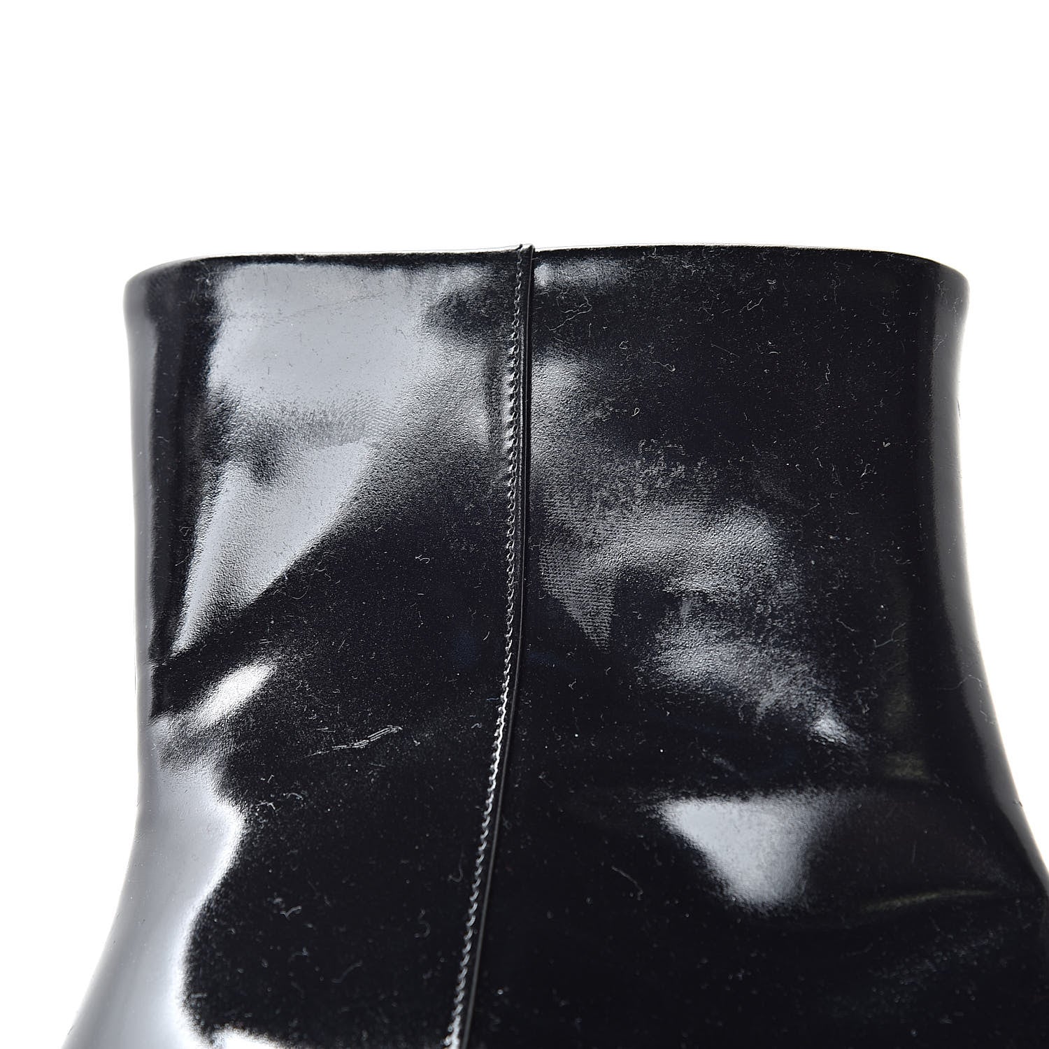 Gucci Patent Calfskin Womens Lilian Horsebit Ankle Boots 37 Black 11 of 11