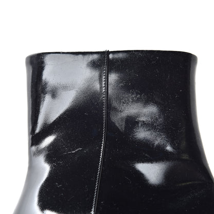 Gucci Patent Calfskin Womens Lilian Horsebit Ankle Boots 37 Black 11 of 11