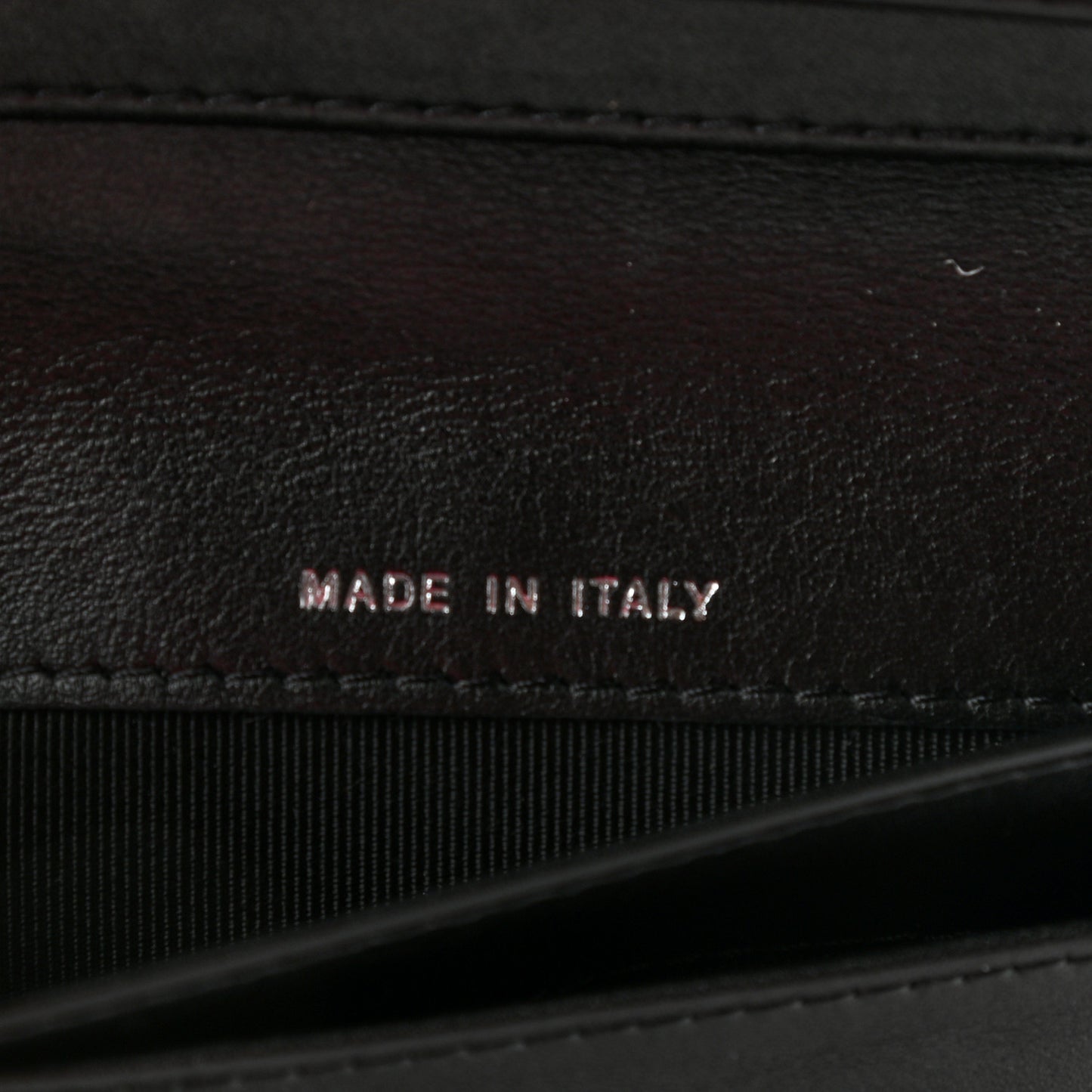 Patent Quilted Zip Pocket Wallet Black