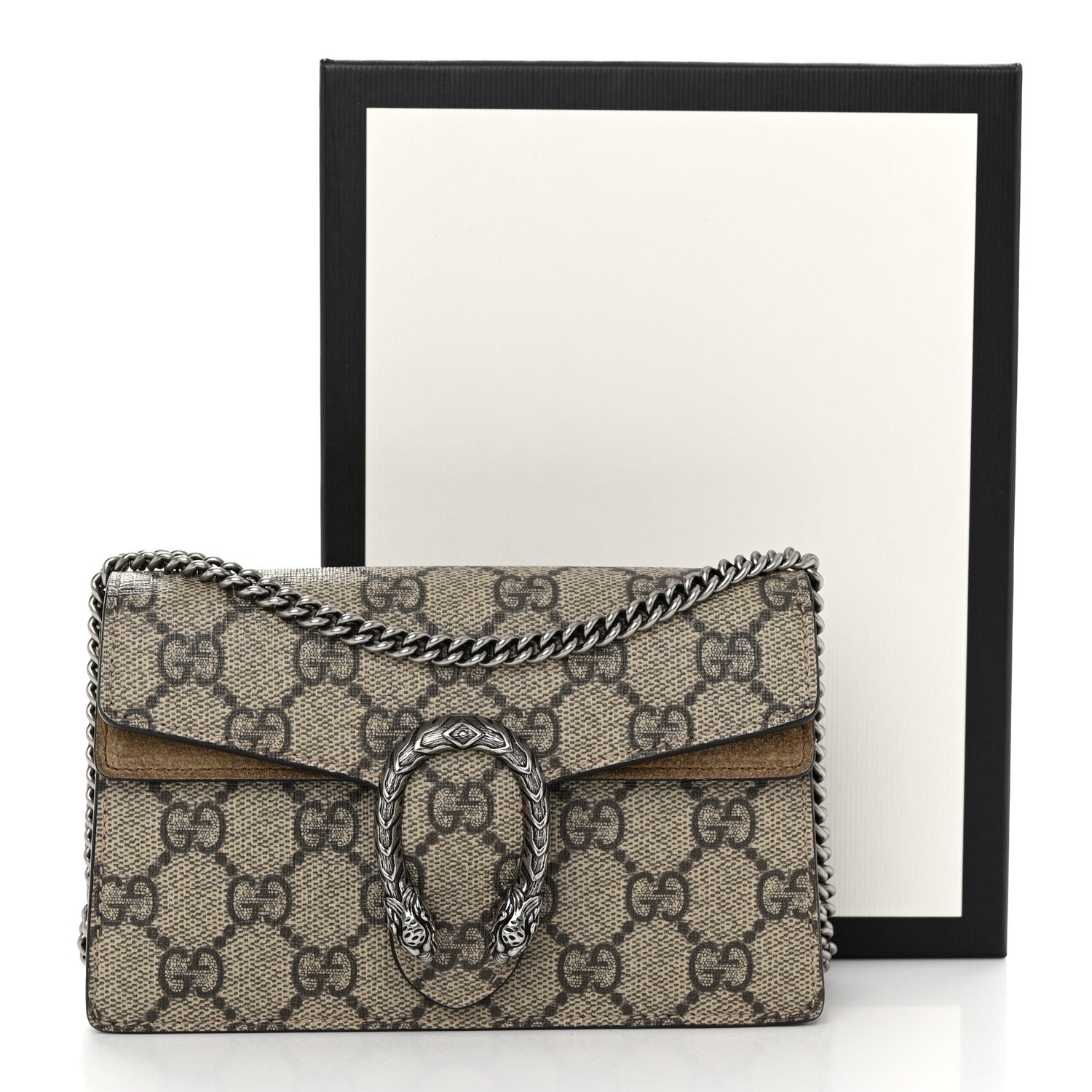 Gucci GG Supreme Monogram Super Mini Dionysus Shoulder Bag Taupe 10 of 10