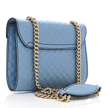 Gucci Soft Microguccissima Mini Emily Chain Shoulder Bag Mineral Blue 3 of 11