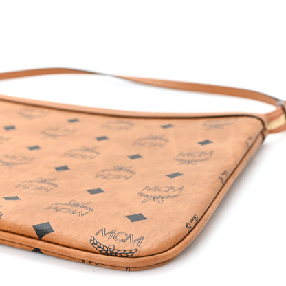 MCM Visetos Liz Shopper Tote Pouch Cognac 10 of 10