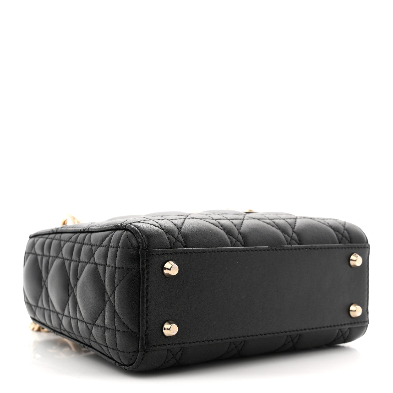 Christian Dior Lambskin Cannage Mini Lady Dior Black 4 of 11