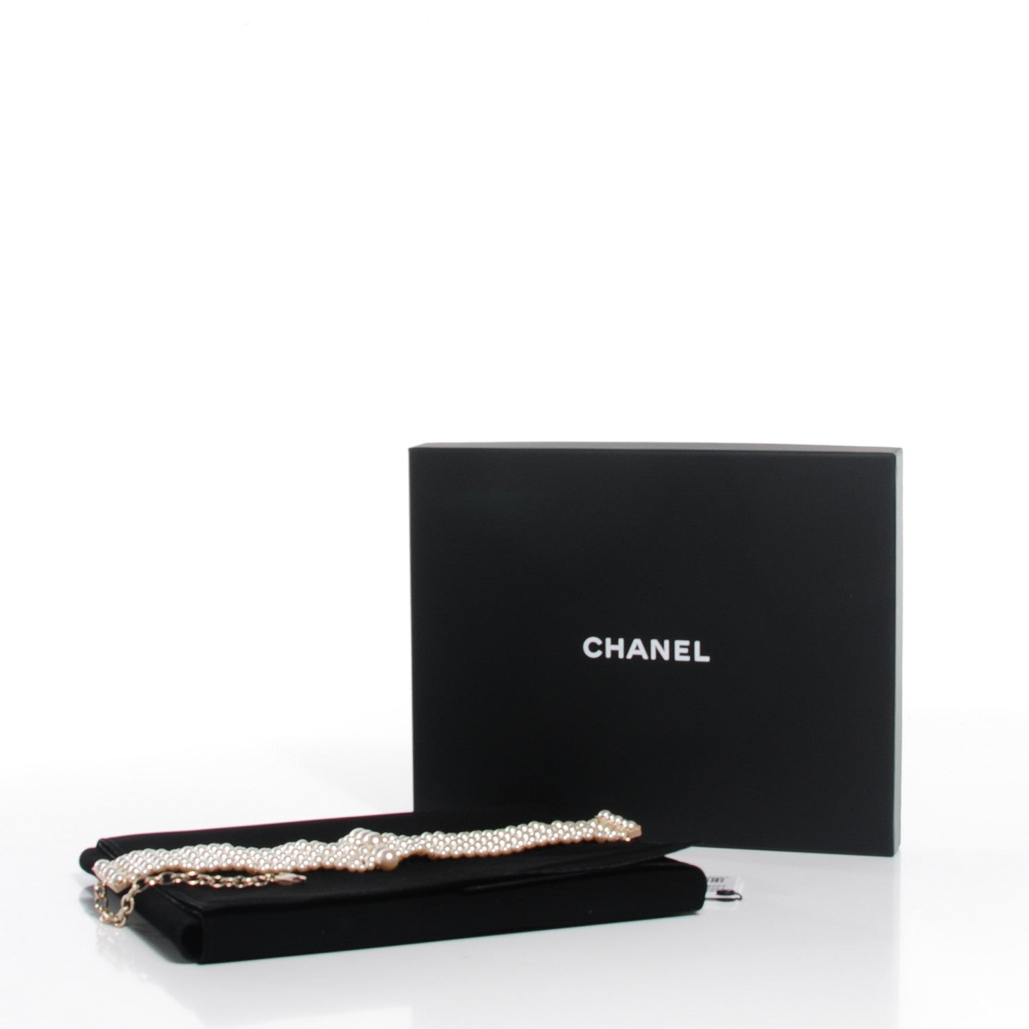 Chanel Bead Pearl CC Choker Necklace Gold 5 of 5