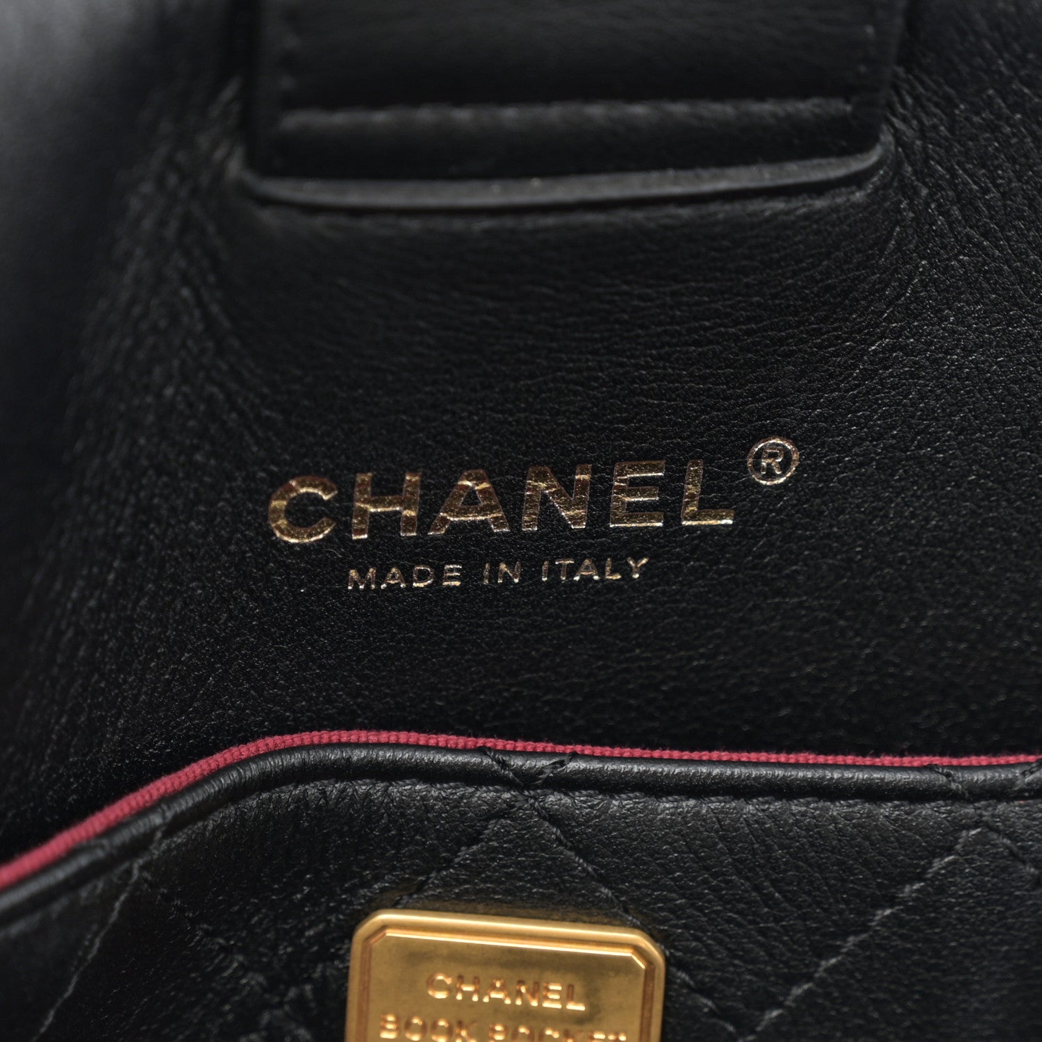 Chanel Calfskin Quilted Book Pocket Shopping Tote Black 6 of 12