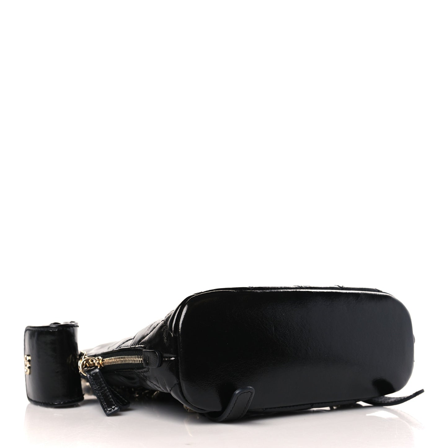 Shiny Calfskin My Pocket Backpack Black