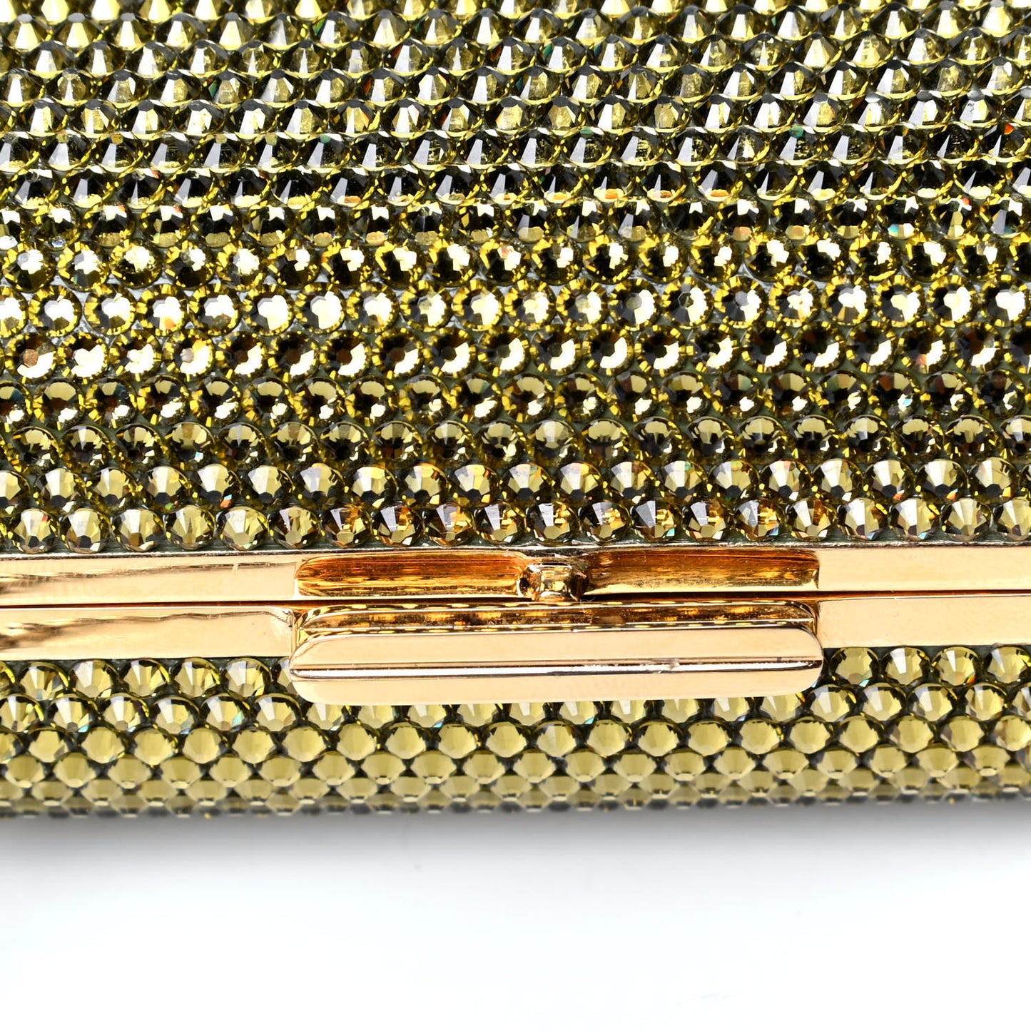 Swarovski Crystal Minaudiere Clutch Gold