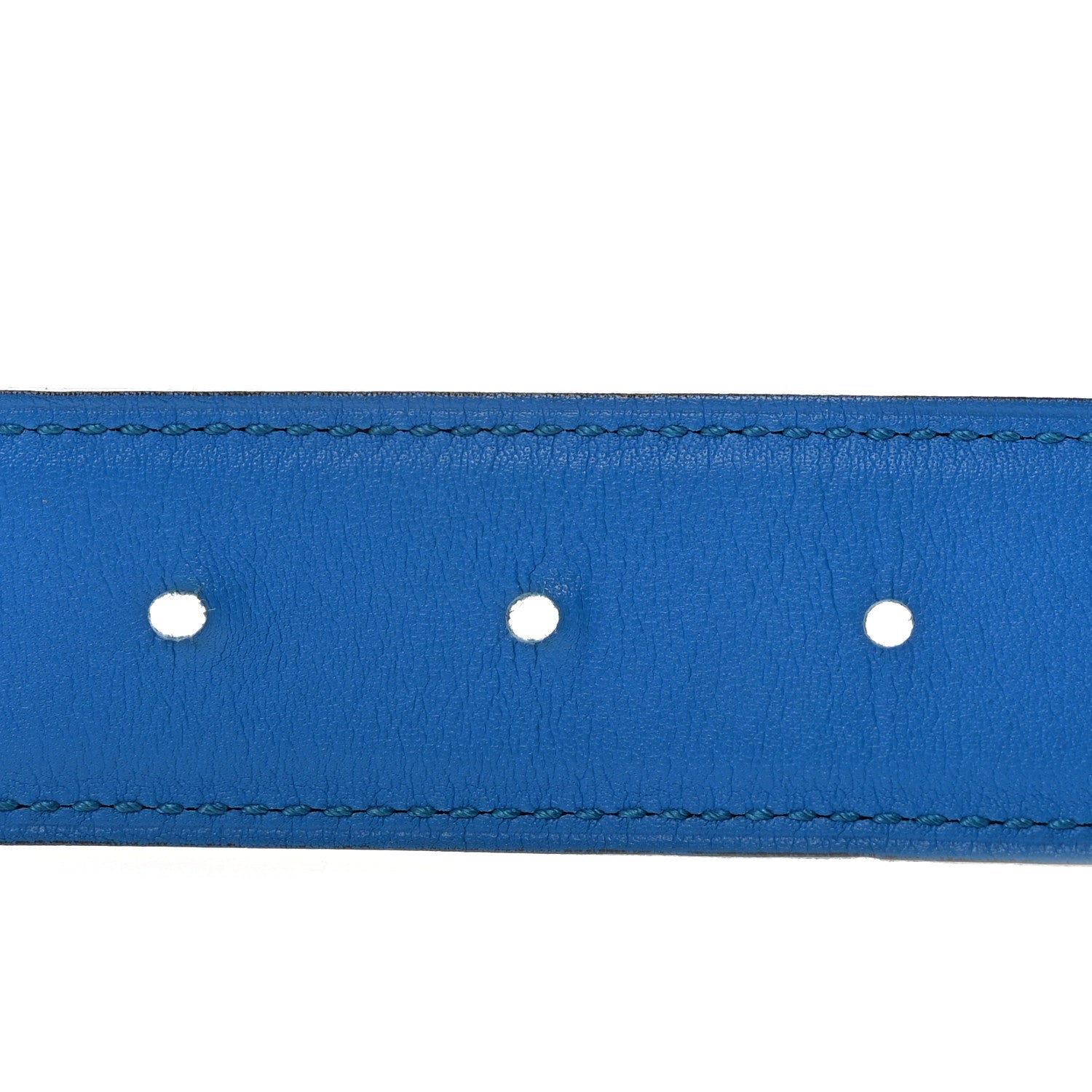 Hermes Polo Bullskin Swift 32mm Enamel Quizz H Belt 85 34 Macassar Bleu Hydra 4 of 7