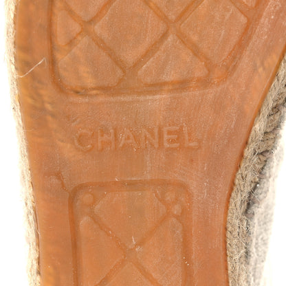 Chanel Terry Cloth CC Espadrilles 40 Silver Black 9 of 11